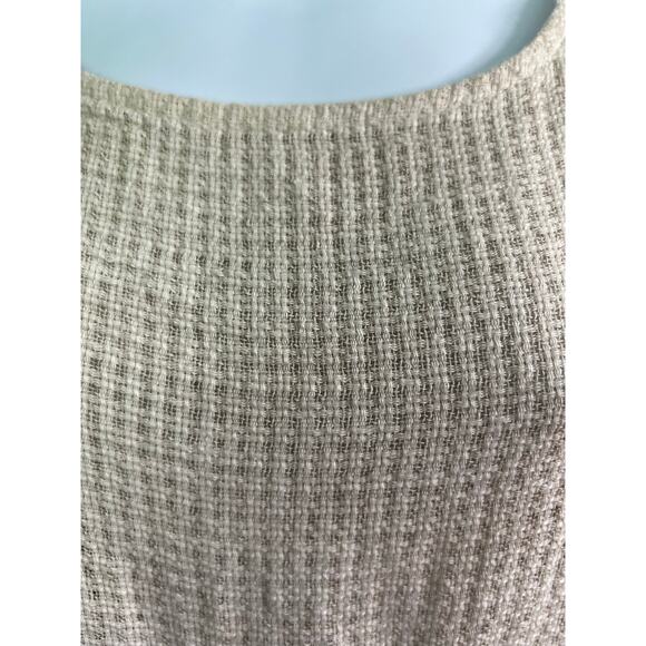 Contessa Teresa Midi Shift Dress M Sand Linen Cotton Lagenlook Boho Casual ITALY - Picture 5 of 11